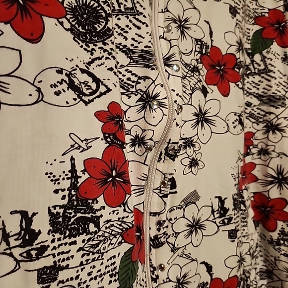 Allyson Whitmore Woman's Size XL Bejeweled Jacket travel to France theme - Picture 10 of 14